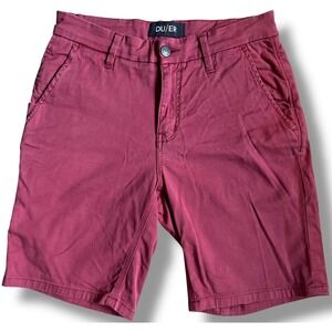 DU/ER Pimlico Performance Shorts Mens‎ 32 Brick Red T2X05 Cotton Lyocell Stretch